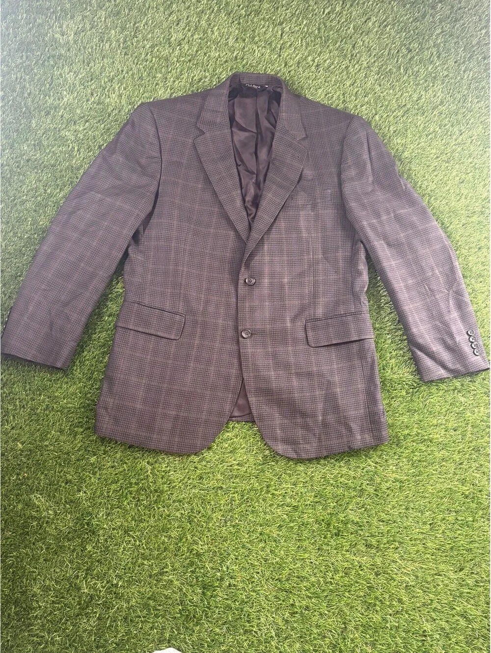 Jos. A. Bank Men's Brown Plaid Sport Coat Blazer Size 42R
